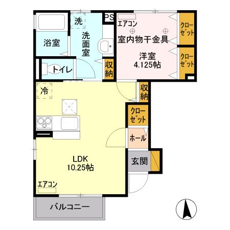 リヴェール（102） 間取り図画像