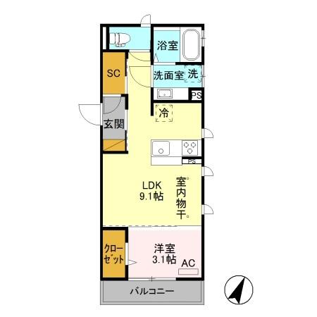 キアラ（301） 間取り図画像