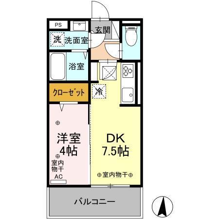 リヴェール中御所　C（102） 間取り図画像