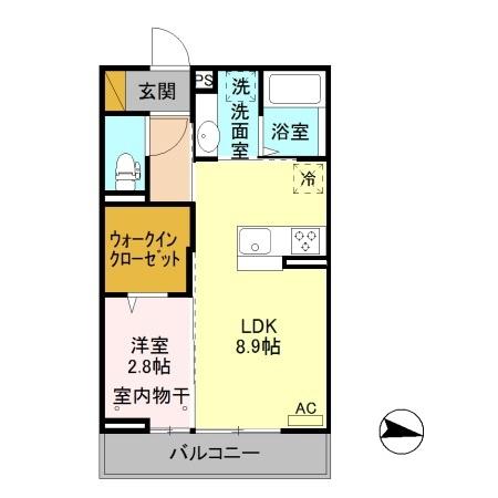 ＮＥＸＵＳ Ｄ-room石芝（205） 間取り図画像