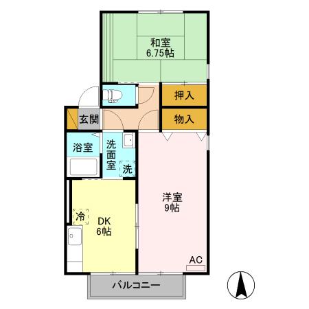 グレイス･ランド　Ａ（201） 間取り図画像