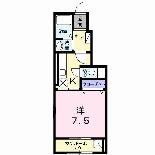 ジュラフ　Ｂ（104） 間取り図画像