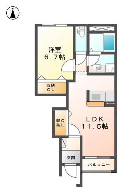 エポック鎌田 間取り図画像