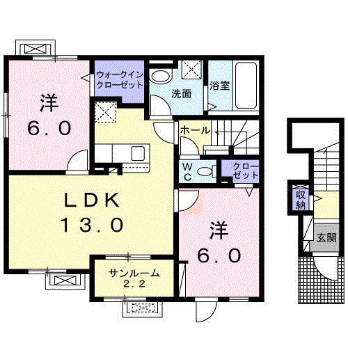 コーポラス院台　Ａ（201） 間取り図画像