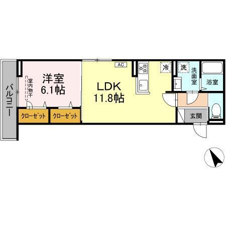 トリシア高田（202） 間取り図画像