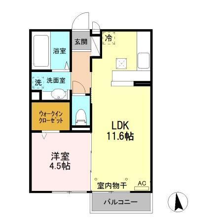 パルムドール　Ａ（102） 間取り図画像