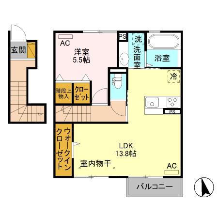 Ｌａ・Ｍｏｎｔｅ横山(ラモンテ横山)（201） 間取り図画像