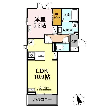 トリシア米持（203） 間取り図画像