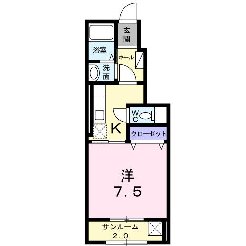 グレイス・チェスタ　Ａ（103） 間取り図画像