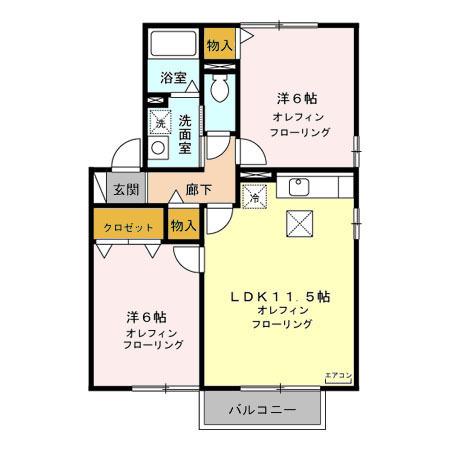 クラテールＮ　Ａ/Ｂ/Ｃ（A101） 間取り図画像
