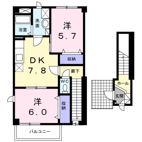 セリーンアンビアンス（201） 間取り図画像