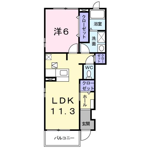 トゥー・ル・モンド　一番館（101） 間取り図画像