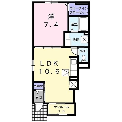 ヴィラ大畑Ｂ（101） 間取り図画像