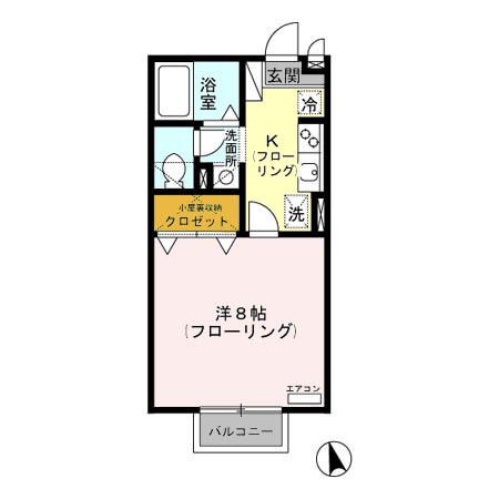 エクセレントタウン･村井　Ａ（A206） 間取り図画像