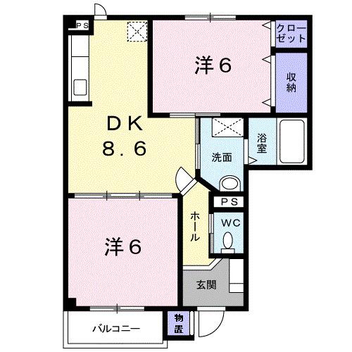 セレーノヒナザワ　Ａ（102） 間取り図画像