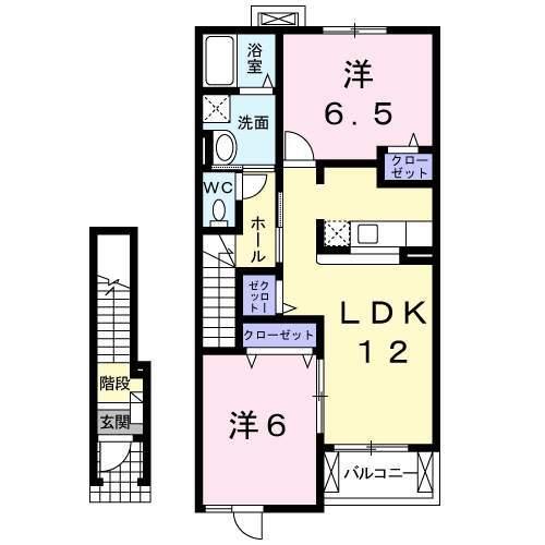 プリムローズ　Ａ（202） 間取り図画像