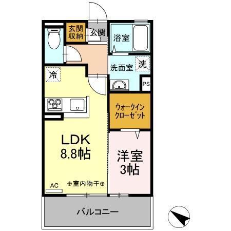 セジュールIMACHI（303） 間取り図画像
