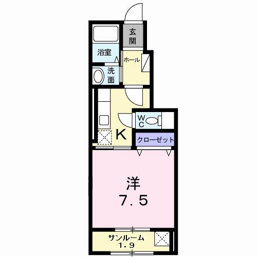 ジュラフ　Ｂ（104） 間取り図画像