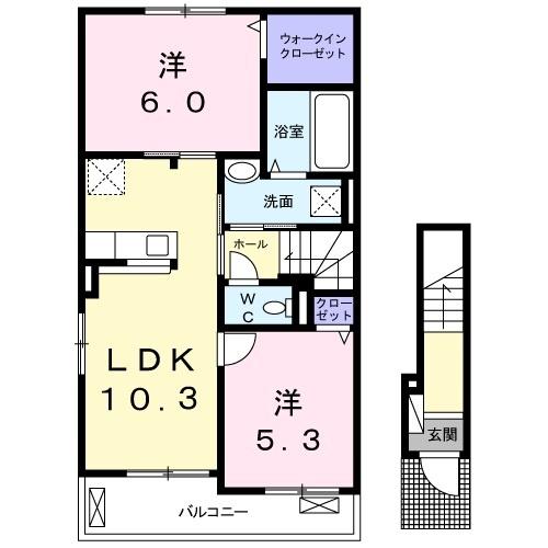 イリーデⅡ（201） 間取り図画像