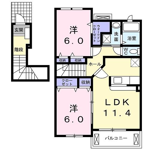ブルーラグーン　Ⅰ（202） 間取り図画像