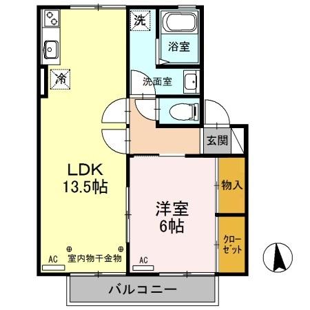ハイグラッド　Ａ（205） 間取り図画像