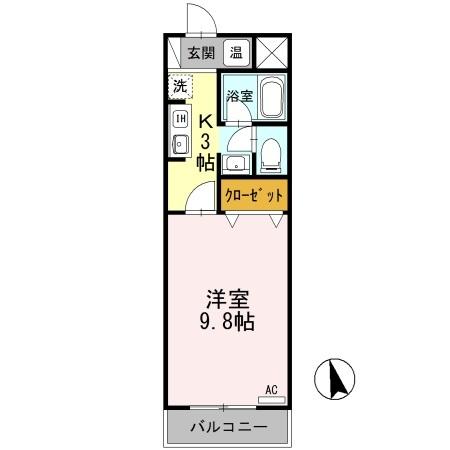 クレセントハウス・七瀬（205） 間取り図画像