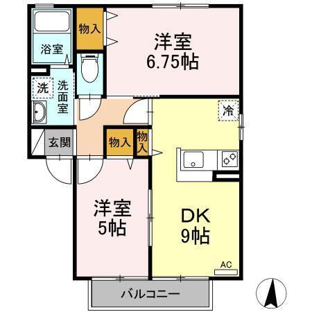 セジュール・ケイ　B（103） 間取り図画像