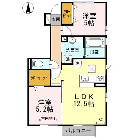 コンフォレア　Ｅ（101） 間取り図画像