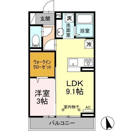 ｄｕｃｃｏ(ﾃﾞｭｯｺ)　Ⅵ（203） 間取り図画像