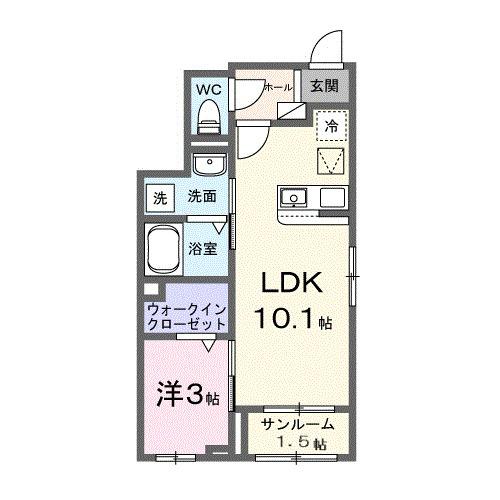 ミニョン　フロル　Ａ（101） 間取り図画像