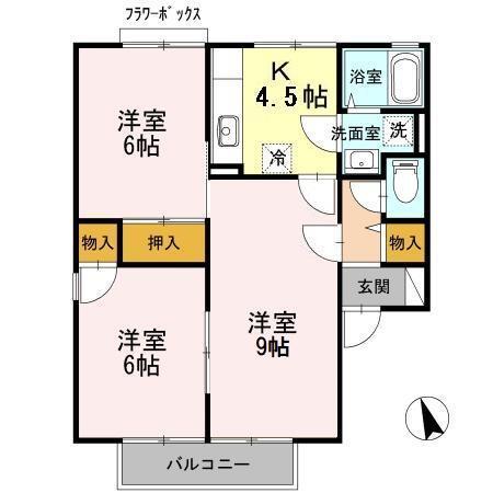 メゾンラシュレ　Ａ/Ｂ（B105） 間取り図画像