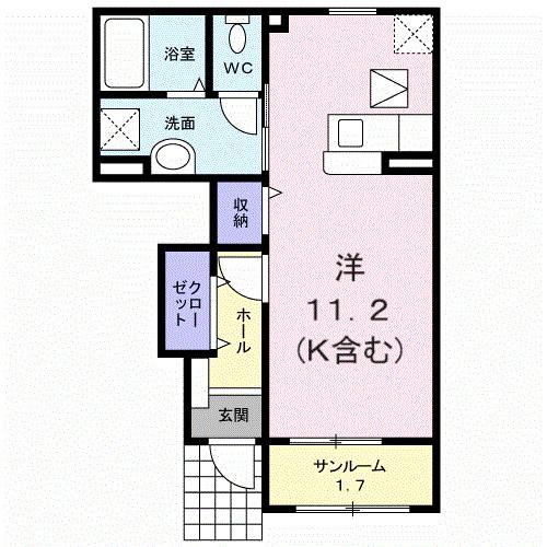 ナチュラルミント（102） 間取り図画像
