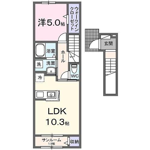 アルバーダ２６Ｂ（203） 間取り図画像