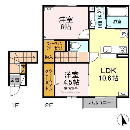 トリシア　エンテレイア（201） 間取り図画像
