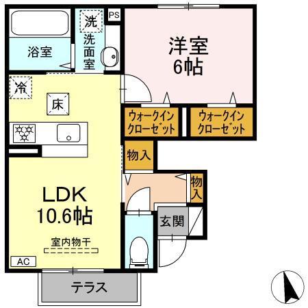 トリシア　エンテレイア（105） 間取り図画像