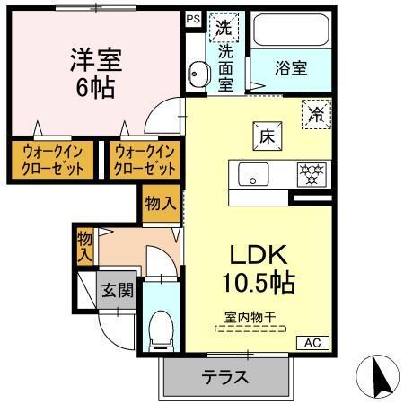 トリシア　エンテレイア（103） 間取り図画像
