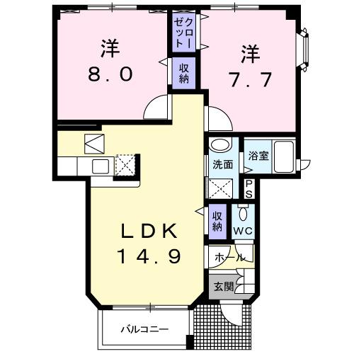 カーサグランデ（104） 間取り図画像