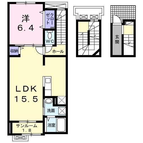 フレシール（303） 間取り図画像