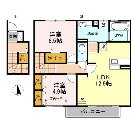 グランモアポム（202） 間取り図画像