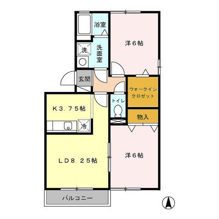 グランコート並柳　Ａ/Ｂ（A301） 間取り図画像