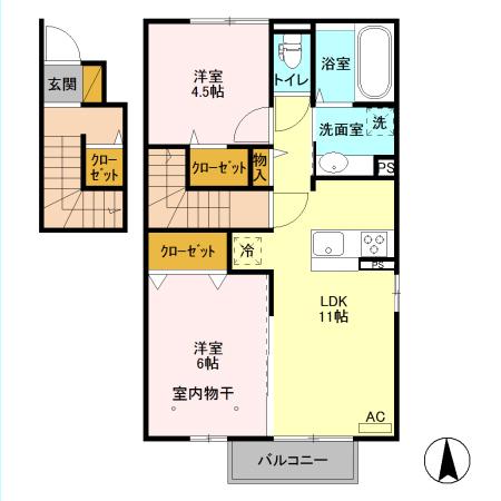 ショコラ（201） 間取り図画像