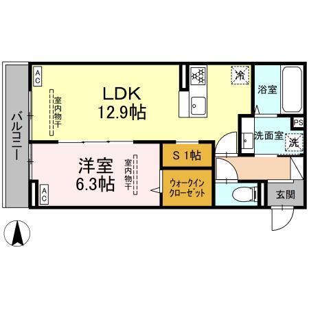 GRAND D-ROOM里山辺（203） 間取り図画像