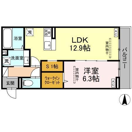 GRAND D-ROOM里山辺（202） 間取り図画像