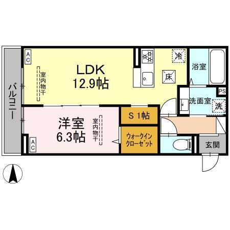 GRAND D-ROOM里山辺（103） 間取り図画像