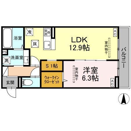 GRAND D-ROOM里山辺（102） 間取り図画像