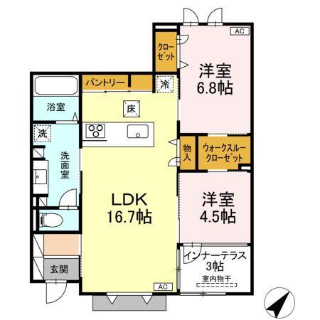 グランソラナ軽井沢（102） 間取り図画像