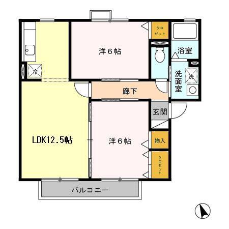 シェリール朝陽　C（C202） 間取り図画像