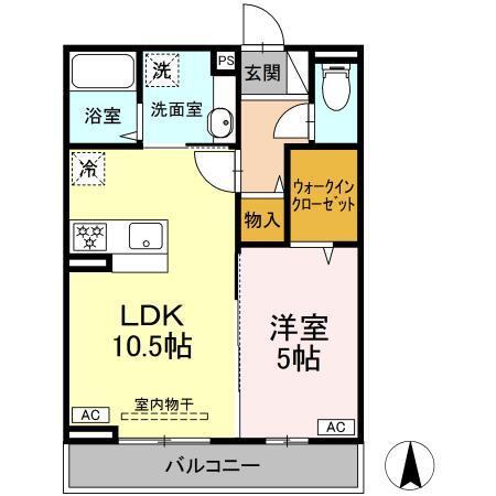 GRAND　D-ROOM　村井北（203） 間取り図画像