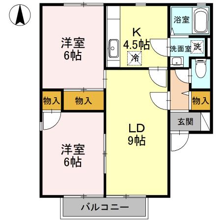 メゾン・Ｔ＆Ｋ　Ａ/Ｂ/Ｃ（C105） 間取り図画像