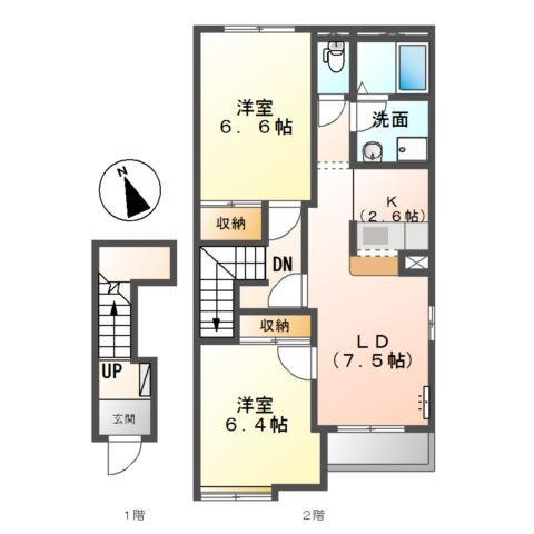 アンソレイエ ノア 間取り図画像